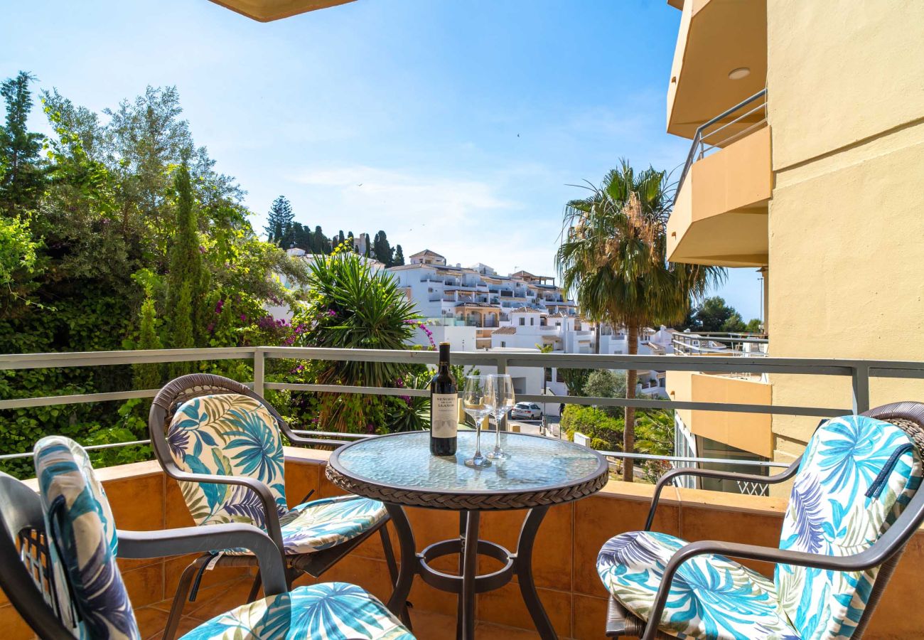 Terrasse privée de l'appartement familial Tahiti 2 7 près de la plage de Burriana.